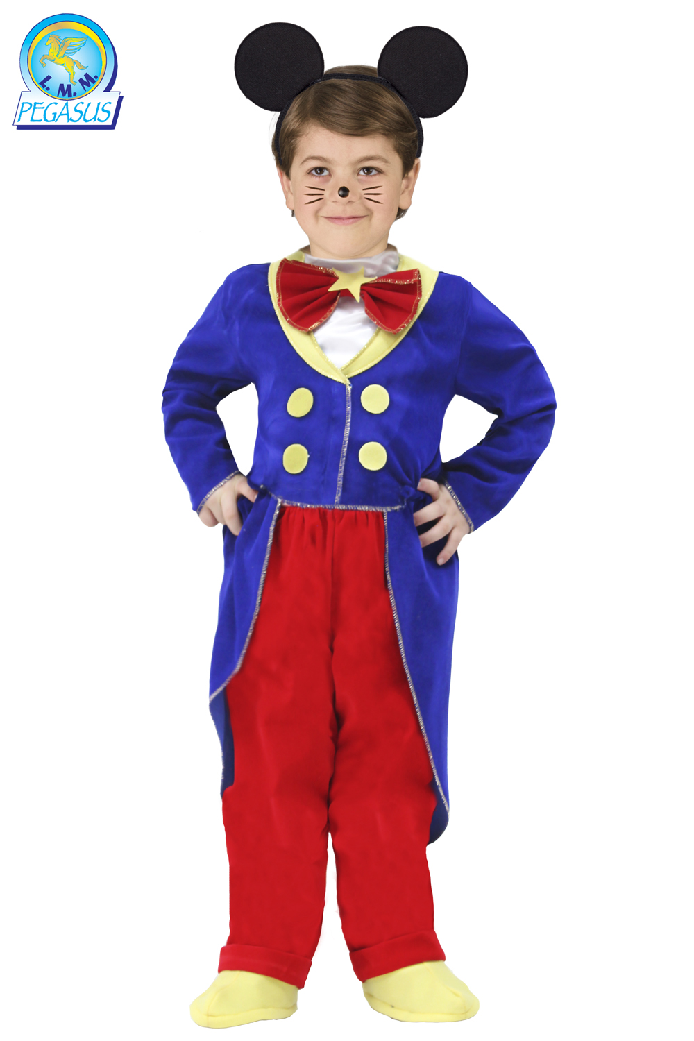 Costume Da Topo Carnevale Per Donna - Set 3 Pezzi Con Orecchie, Collare E Guanti, Taglia Unica