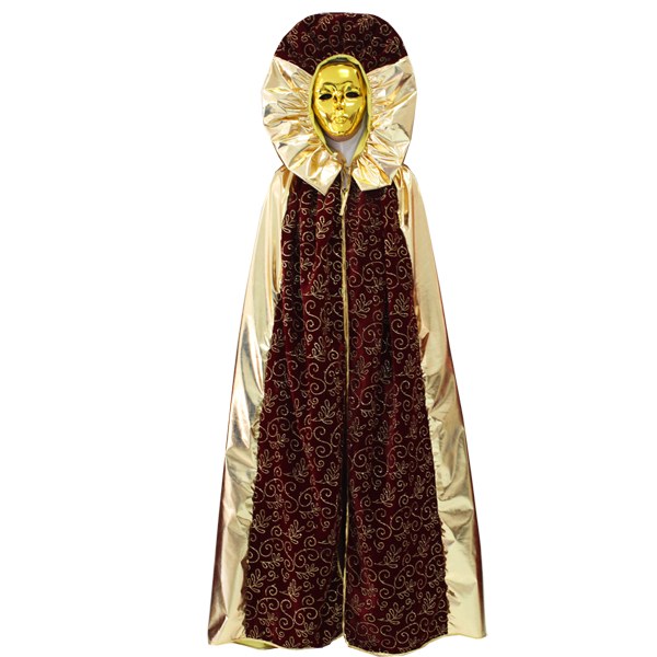 VESTITO COSTUME Maschera di CARNEVALE Adulti DOMINO pajette verde