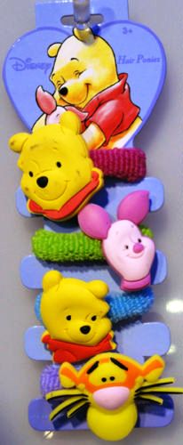 Disney FERMACAPELLI FERMATRECCINE Elastici 4 Pezzi Winnie The Pooh