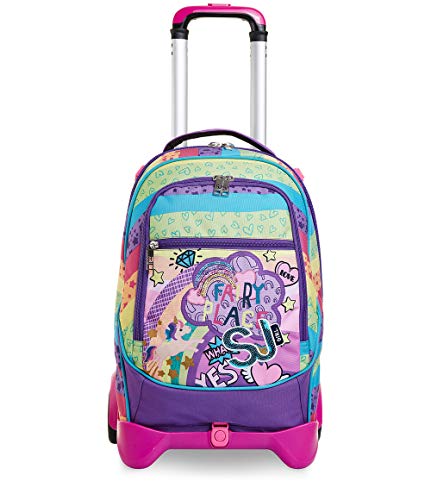 2C2002134361 - ZAINI - the cartoon world - TROLLEY ZAINO SEVEN - JACK 2  RUOTE - MULTICOLOR GIRL