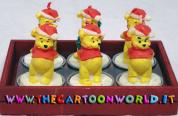 Set de 6 VELAS de NAVIDAD de DISNEY WINNIE THE POOH