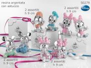 BOMBONIERA IN Resina Argentata DISNEY Baby  DAISY 9 Cm