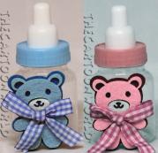 Mariage faveur de POCHE de la BoÃ®te de porta confettis Disney Bouteille de bÃ©bÃ© Ours en peluche rose cÃ©leste