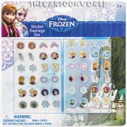 FANTASTICO SET - 24 Paia di Orecchini Adesivi DISNEY FROZEN Elsa e Anna