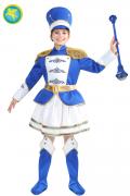DRESS COSTUME CARNIVAL Mask girl - MAJORETTE BLUE