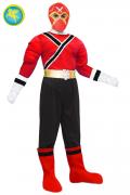 DRESS COSTUME Mask CARNIVAL kid - POWER RED SAMURAI