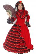 DRESS COSTUME CARNIVAL Mask girl - SPANISH velvet