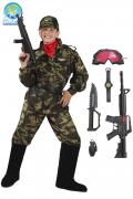 DRESS COSTUME CARNIVAL Mask child - Soldier MILITARY