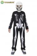 Vestito Di Halloween Carnevale  Da  Scheletro Bambino Di Pegasus