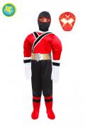 Costume Di Carnevale Baby Da Super Ninja Rosso Di Pegasus