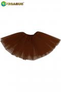 Gonna Tulle Bambina Marrone Accessorio Di Carnevale