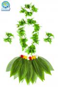 Set Hawaii Con Foglie Di Banano Accessorio Di Carnevale