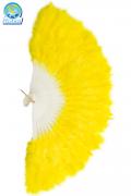 Ventaglio Piume Giallo Accessorio Di Carnevale