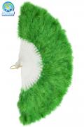 Ventaglio Piume Verde Accessorio Di Carnevale
