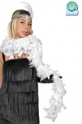 Boa Piuma Di Struzzo Bianco Accessorio Di Carnevale