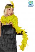 Boa Piuma Di Struzzo Giallo Accessorio Di Carnevale