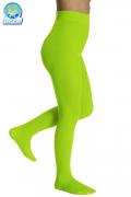 Calza Collant Tinta Unita Verde Mela Bambina Accessorio Di Carnevale