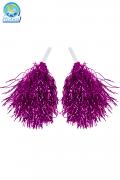 Pon Pon Lurex Fucsia Accessorio Di Carnevale