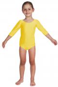 Body In Lycra Manica Tre Quarti Giallo