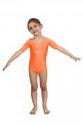 Body In Lycra Mezza Manica Arancione