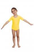 Body In Lycra Mezza Manica Giallo