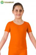 Maglietta Lycra Mezza Manica Arancio