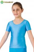 Maglietta Lycra Mezza Manica Azzurro
