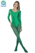 Body Danza In Lycra Manica Lunga Verde Donna