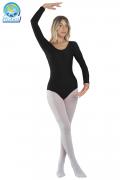 Body Danza In Lycra Manica Lunga Nero Donna