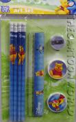 SET de PapelerÃ­a de la ESCUELA 8-pieza de DISNEY, WINNIE THE POOH, lÃ¡pices y gomas de borrar la lÃ­nea de tÃ©mpera