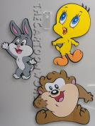 WunderschÃ¶nes SET Wanddekoration Disney BABY LOONEY TUNES-TITTY BUGS BUNNY und TAZ
