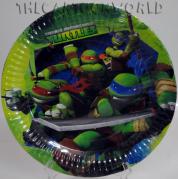 DECORATIONS, Birthday Party Plates DISNEY NINJA TURTLES - 23 cm