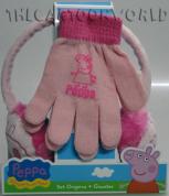 Tolles Set Ohrpolster WÃ¤rmt ohren und HANDSCHUHE - DISNEY - PEPPA PIG
