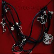ARMBAND kordel Mit ANHÃNGER CHARM Disney MINNIE und MICKEY mouse