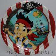 DECORATIONS, Birthday Party Plates DISNEY JAKE THE PIRATE - 23 cm