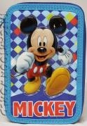 CASO de la ESCUELA de 42 piezas - 3 Zip - MICKEY mouse de DISNEY MICKEY