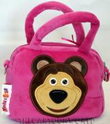 TOLLE HANDTASCHE in PLÃSCH mit topcase und mit Schultergurt DISNEY MASCHA und BÃR b