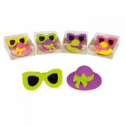 Radiergummi-SAMMLUNG IDEE BOMBONIERA NACH PARTY BRILLE HUT