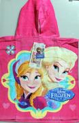 PONCHO BATHROBE BEACH TOWEL DISNEY - FROZEN - ELSA AND ANNA