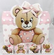 Mariage faveur de POCHE de la BOÃTE de porta confettis Animaux de compagnie, des CÃLINS et de CARESSES Rose