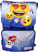 SAC Ã  dos Extensible Ã  l'Ãcole EMOJI ÃMOTION Avec Rabat rÃ©versible - bleu