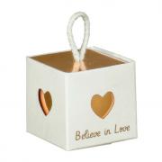 10 BOMBONIERA ASTUCCIO Scatolina porta Confetti believe in love