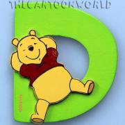 Letters in Wood Adhesive DISNEY WINNIE-THE-POOH - D