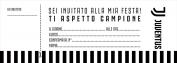 PavÃ© de 20 Invitations pour la FÃªte d'Anniversaire de la JUVENTUS b
