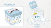 Skatush Explosion Box - Scatola Auguri / Regalo con Coperchio - COMUNIONE Bimbo
