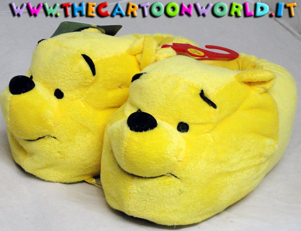 BJ03 - PANTOFOLE - the cartoon world - PANTOFOLE CHIUSE in PELUCHE DISNEY  Winnie the Pooh - HI HO nr 29/31
