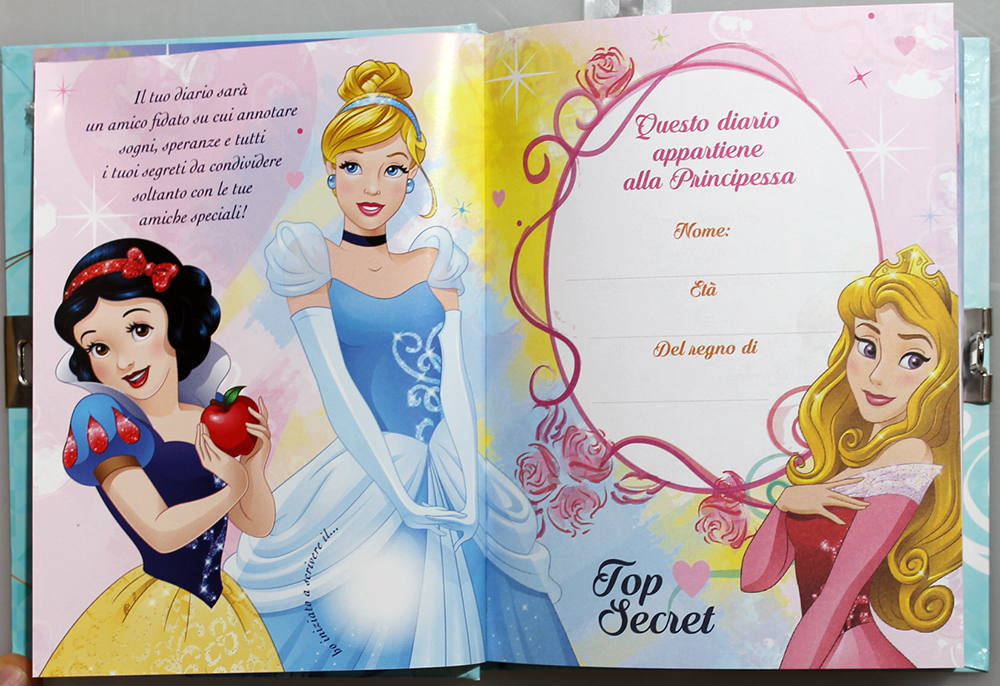 DIARIO SEGRETO con Lucchetto e Chiave DISNEY - PRINCIPESSE - BIACANEVE