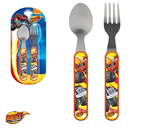 SET PAPPA Posate Cucchiaino e Forchetta Melanina e Inox - BLAZE- SET PAPPA Posate Cucchiaino e Forchetta Melanina e Inox - BLAZE-