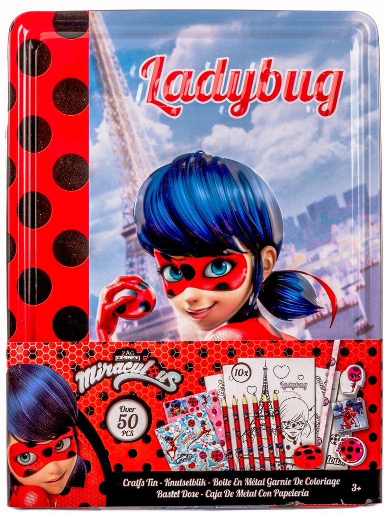 SCATOLA IN LATTA con Accessori per colorare - MIRACULOUS LADYBUG SCATOLA IN LATTA con Accessori per colorare - MIRACULOUS LADYBUG