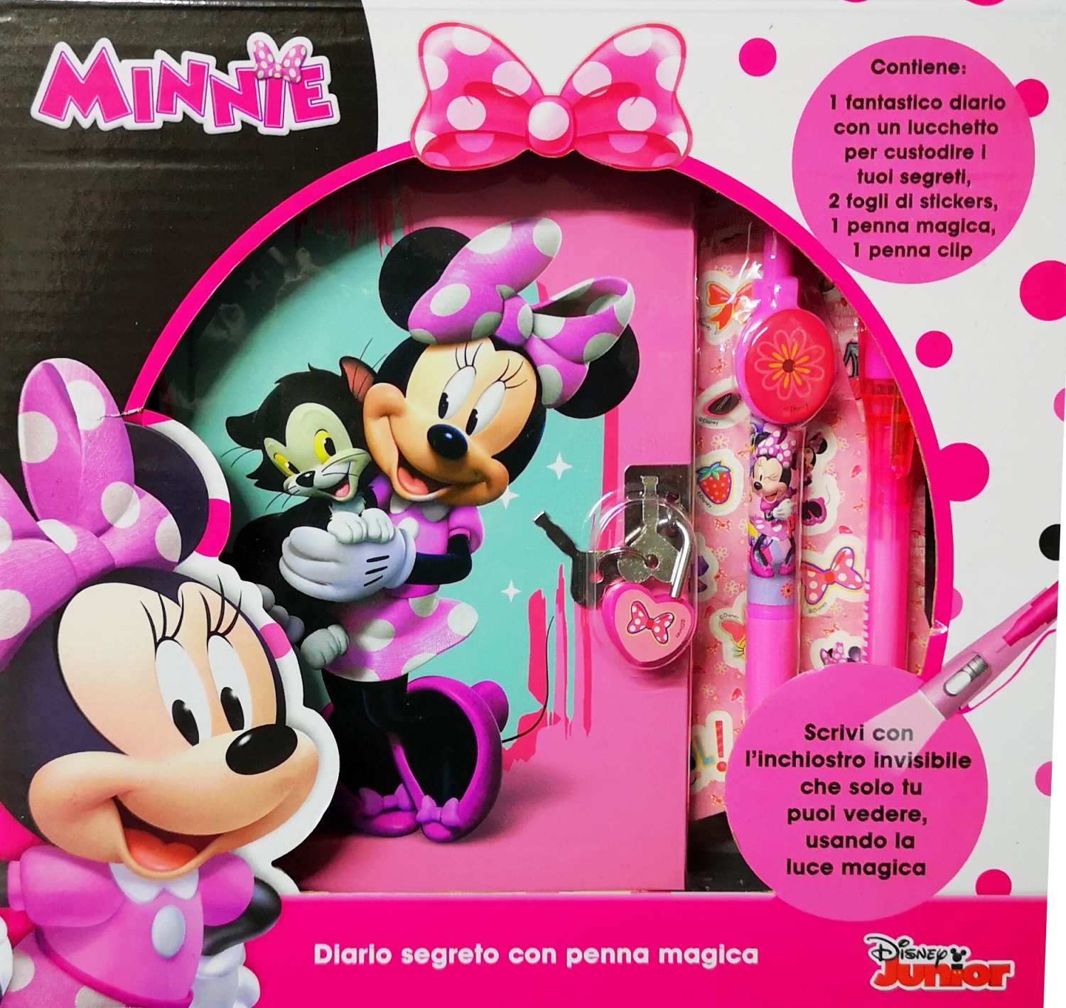 DIARIO SEGRETO piu' PENNA MAGICA piu' STIKERS - DISNEY MINNIE DIARIO SEGRETO piu' PENNA MAGICA piu' STIKERS - DISNEY MINNIE